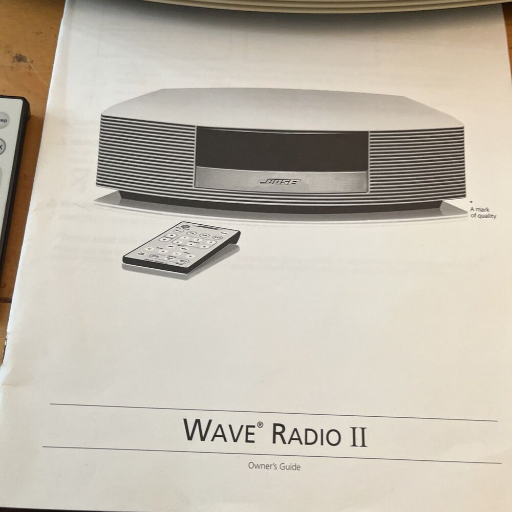 Bose Wave Radio II AM/FM Stereo Off White Clock Radio w Remote Manual Very Clean - Picture 4 of 13